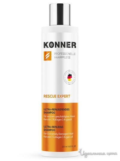 Шампунь восстанавливающий для поврежденных волос, 250 мл, KONNER