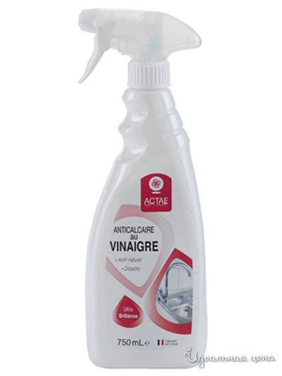 Средство для удаления известкового налета ACTAE NETTOYANT Anticalcaire au Vinaigre, 750 мл, Saraya
