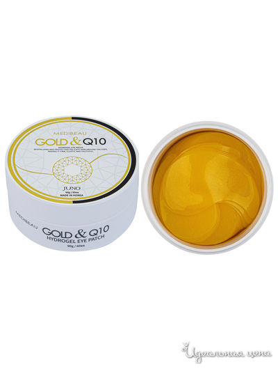 Патчи для глаз гидрогелевые MEDIBEAU Gold&Q10, 60 шт, JUNO