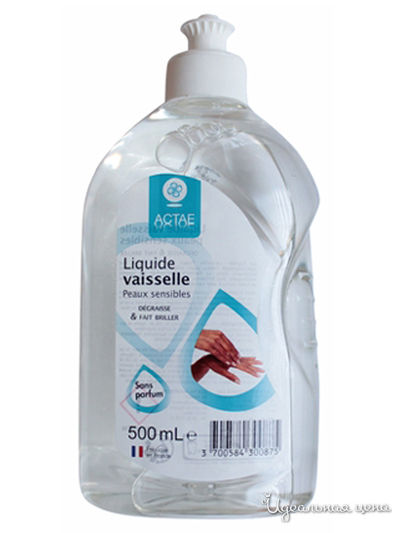 Жидкость для мытья посуды ACTAE для чувствительной кожи рук, 500 мл, Saraya