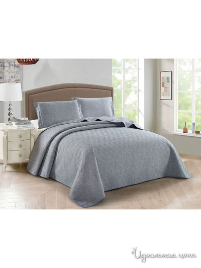 Комплект: покрывало, наволочки Cleo, цвет голубой