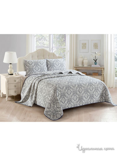 Комплект: покрывало, наволочки Cleo, цвет серый, белый