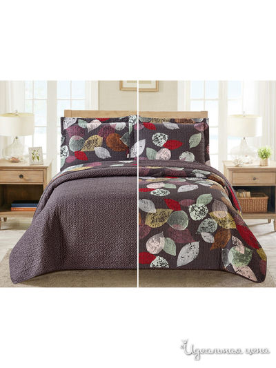 Комплект: покрывало, наволочка Cleo, цвет коричневый