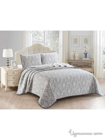 Комплект: покрывало, наволочки Cleo, цвет серый, белый