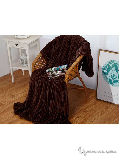 Плед, 200*220 см Cleo, цвет коричневый