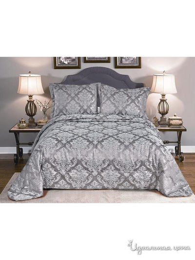 Комплект: покрывало, наволочки Cleo, цвет серый
