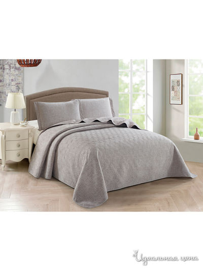 Комплект: покрывало, наволочки Cleo, цвет светло-коричневый