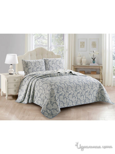 Комплект: покрывало, наволочки Cleo, цвет серый, белый