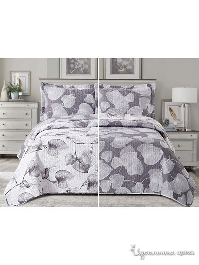 Комплект: покрывало, наволочка Cleo, цвет белый, серый