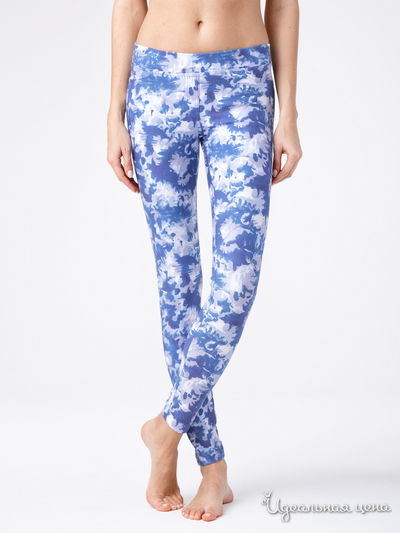 Леггинсы CONTE, цвет синий, белый