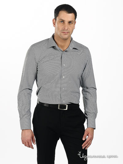 сорочка poggino, цвет цвет белый / темно-синий