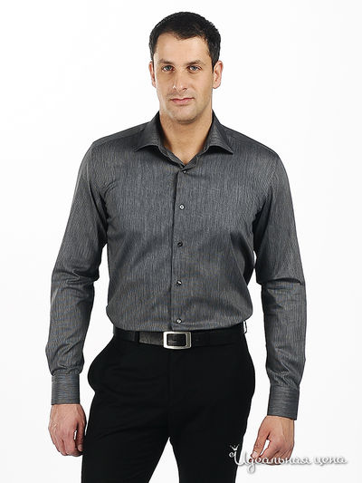 сорочка poggino, цвет цвет темно-серый