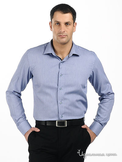 сорочка poggino, цвет цвет синий