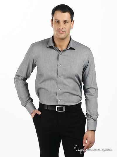 сорочка poggino, цвет цвет серый