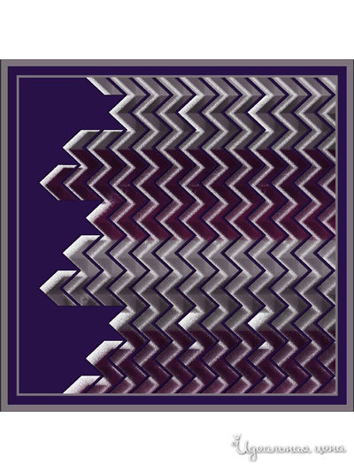 Платок, 90*90 см Venera, цвет сиреневый, серый