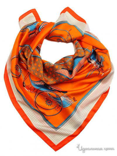 Платок, 90х90 см Venera, цвет оранжевый