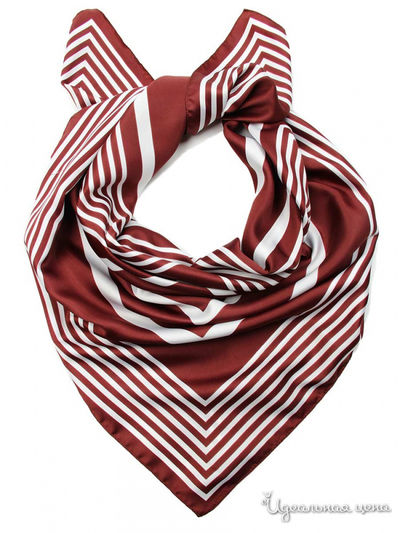 Платок, 90х90 см Venera, цвет бордовый, белый