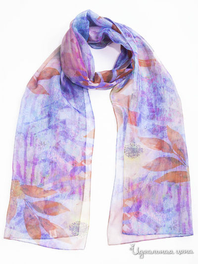 Шарф, 36х160 см Venera, цвет синий, сиреневый, оранжевый