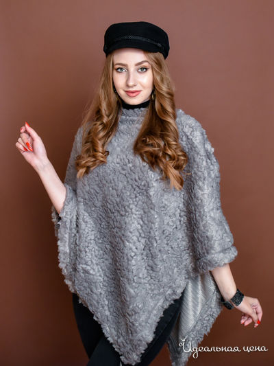Пончо Venera, цвет серый