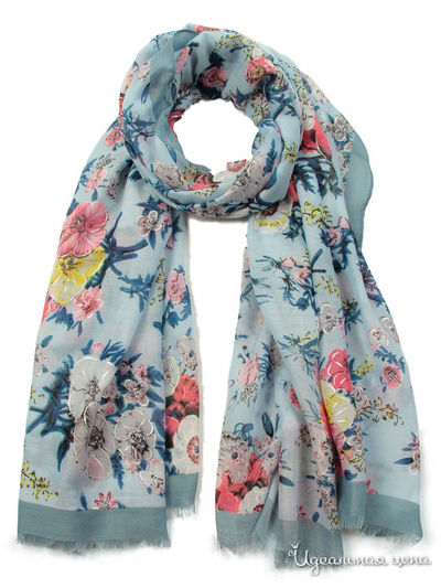 Палантин, 90х180 см Venera, цвет розовый, белый, голубой