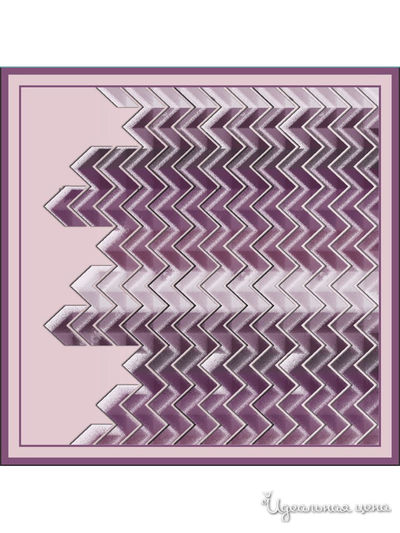 Платок, 90*90 см Venera, цвет сиреневый, цветной