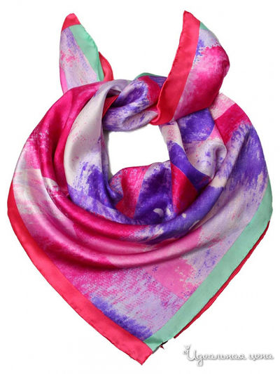 Платок, 90х90 см Venera, цвет фуксия, синий, розовый, зеленый