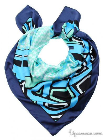Платок, 90*90 см Venera, цвет синий, голубой