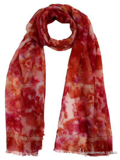 Палантин, 60х180 см Venera, цвет красный, цветной