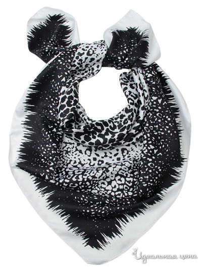 Платок, 90*90 см Venera, цвет белый, черный