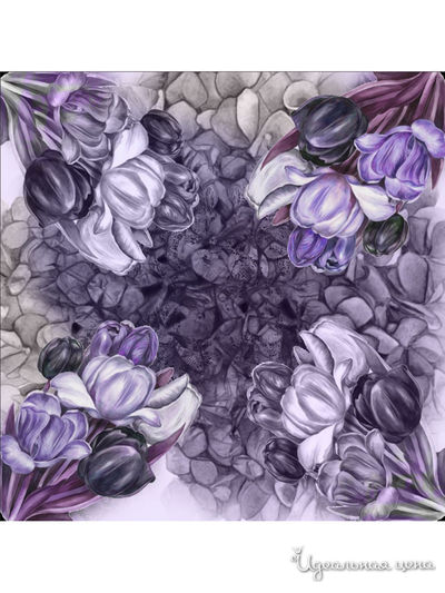 Платок, 90*90 см Venera, цвет мультиколор