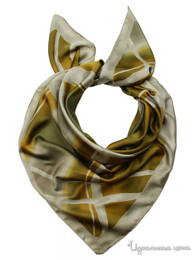 Платок, 90*90 см Venera, цвет серый, зеленый