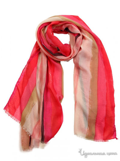 Палантин, 80*190 см Venera, цвет фуксия, розовый, бежевый, молочный черный