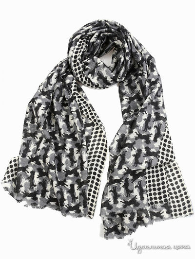 Палантин, 70*180 см Venera, цвет черный, серый