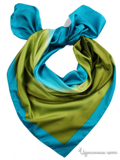 Платок, 90*90 см Venera, цвет синий, зеленый