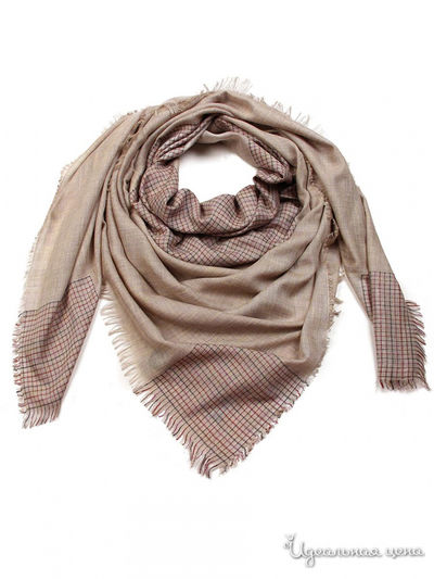 Платок, 140*140 см Venera, цвет серый, бежевый