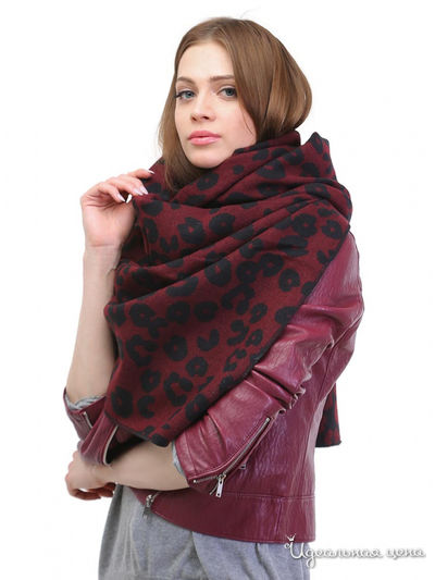 Палантин, 70*200 см Venera, цвет красный, черный