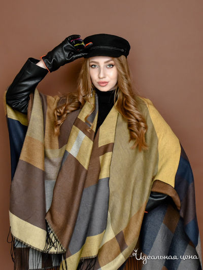 Пончо Venera, цвет темно-синий, серый