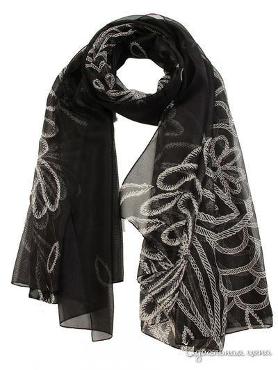 Палантин, 120*160 см Venera, цвет черный, белый