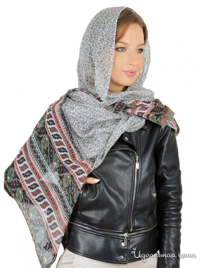 Палантин, 90х180 см Venera, цвет серый