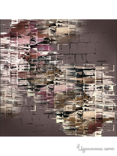 Платок, 90*90 см Venera, цвет коричневый, цветной