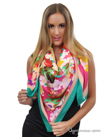Платок, 130*130 см Venera, цвет мультиколор