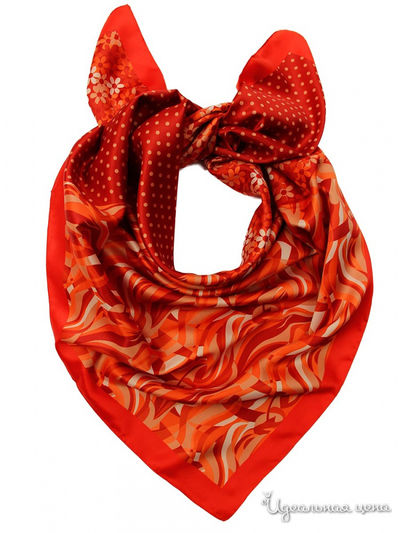 Платок, 90*90 см Venera, цвет терракотовый