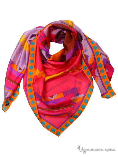 Платок, 110*110 см Venera, цвет оранжевый