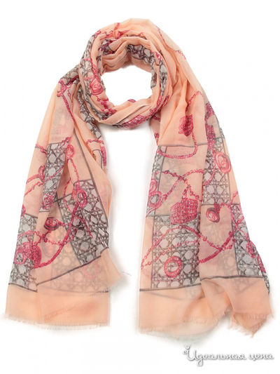 Палантин, 90*180 см Venera, цвет розовый, серый, бордовый