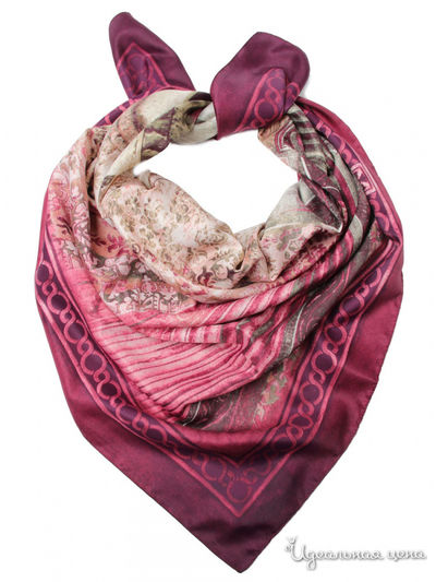Платок, 100*100 см Venera, цвет бордовый