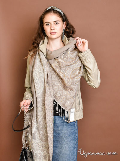 Палантин, 70*180 см Venera, цвет бежевый