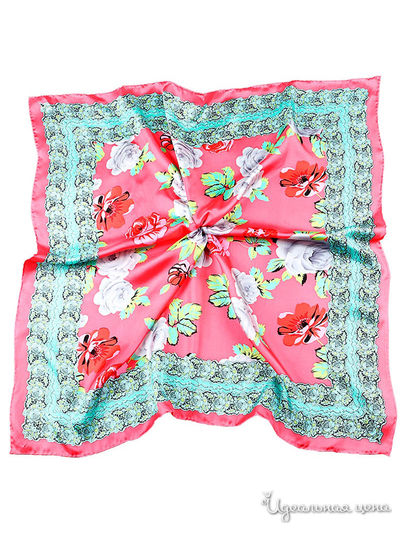 Платок, 90х90 см Venera, цвет розовый, голубой