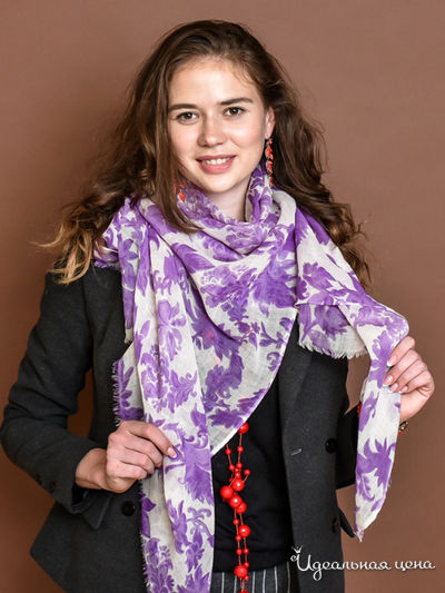 Палантин, 75*190 см Venera, цвет фиолетовый