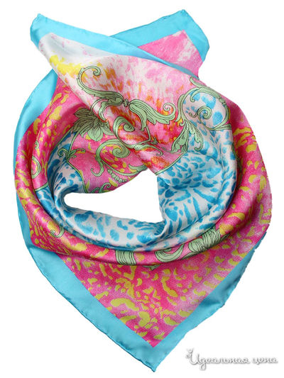 Платок, 53*53 см Venera, цвет розовый, голубой, зелёный, жёлтый