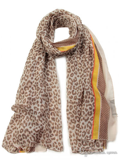 Палантин, 90*180 см Venera, цвет бежевый, желтый, коричневый